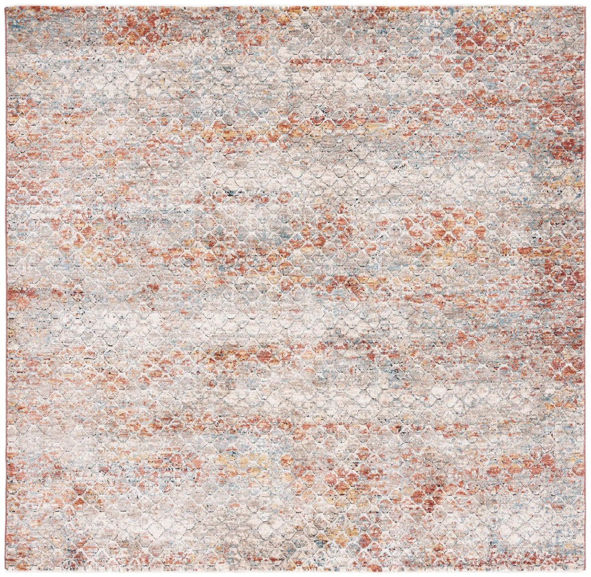 Safavieh Valencia 6'-4" x 6'-4" Rug in Beige / Rust