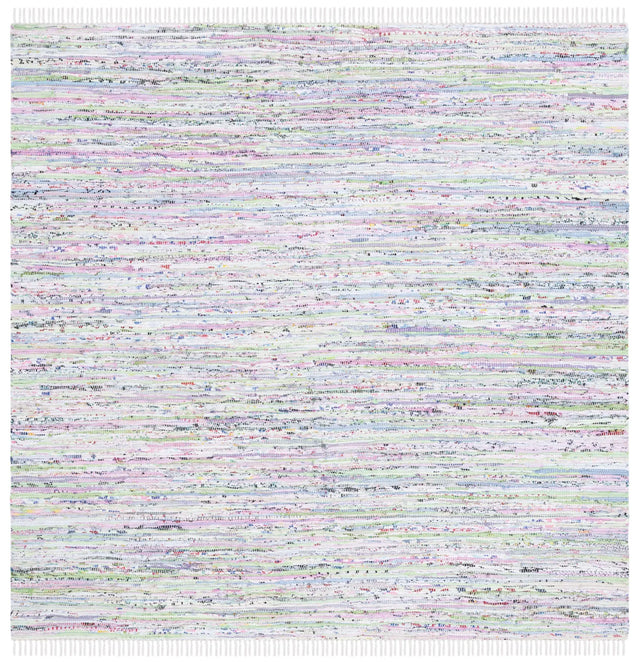 Safavieh Rag Rug 6'-0" x 6'-0" Rug in Light Green / Multi
