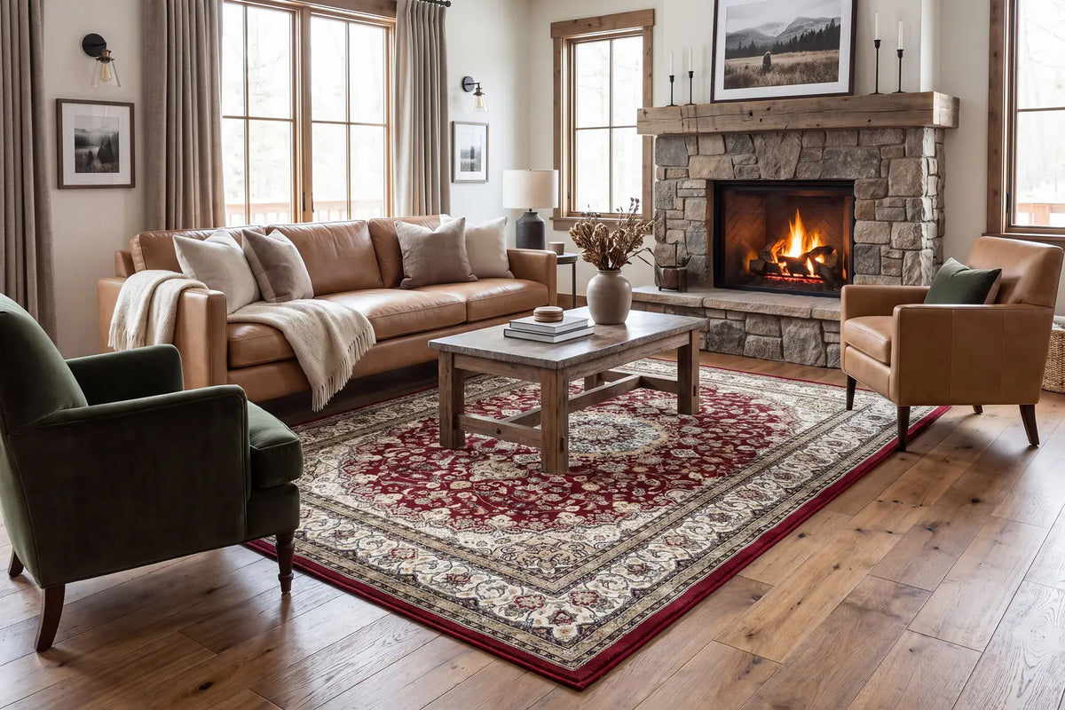 Dynamic Rugs Ancient Garden 57119 Red / Ivory Rugs - Room