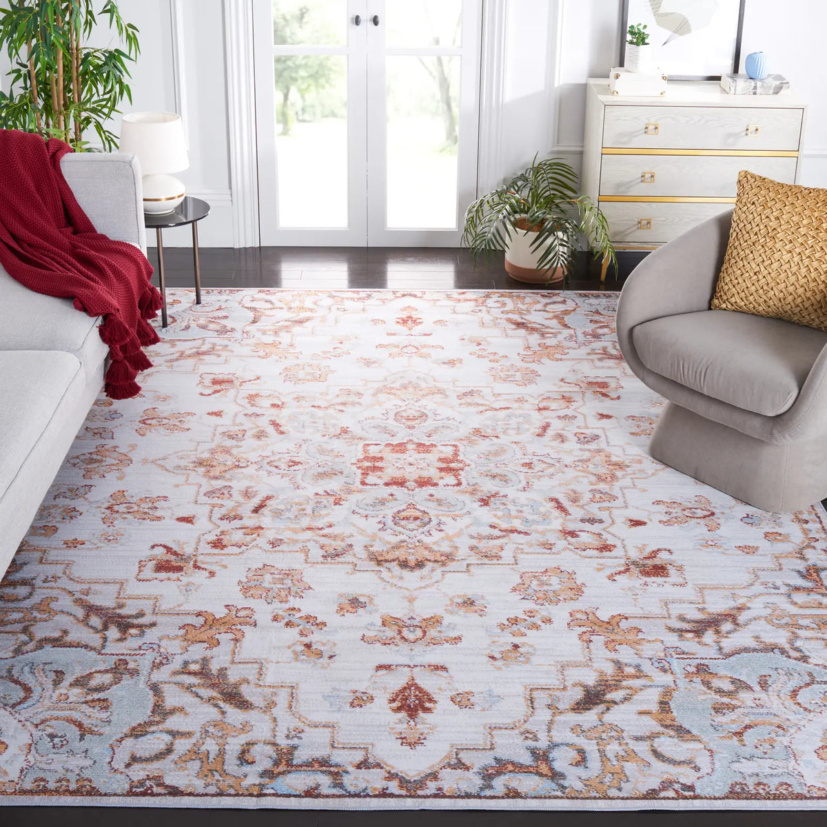Safavieh Tucson 10'-0" x 14'-0" Rug in Beige / Grey