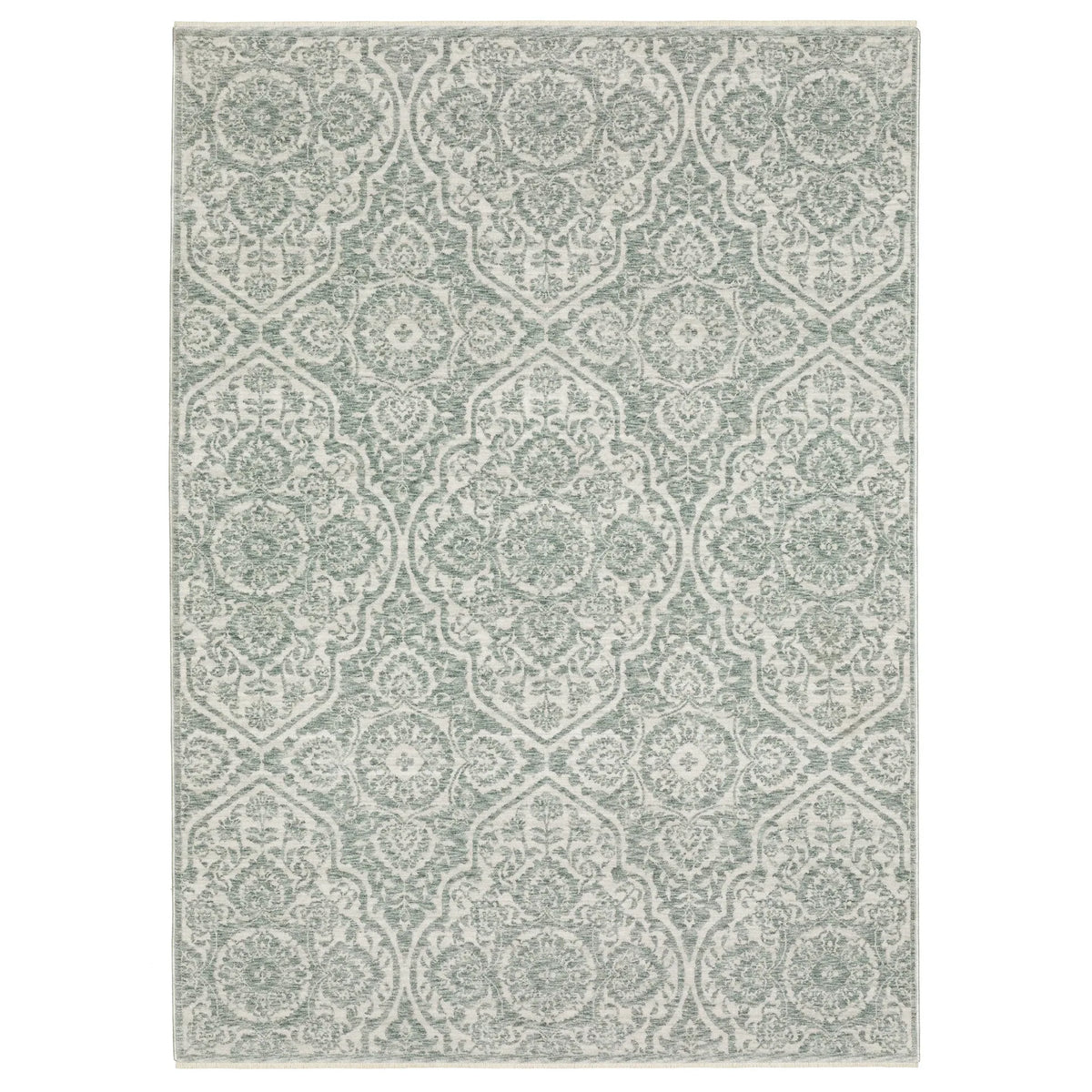 Oriental Weavers Sphinx ECHO ECH02 Green Floral Rugs - main flat