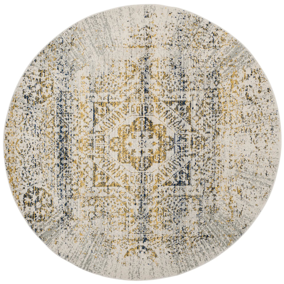 Safavieh Evoke 6'-7" x 6'-7" Rug in Ivory / Blue