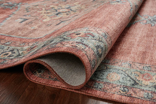 Loloi Heidi Hei-05 Spice/Aqua Rugs - pile height