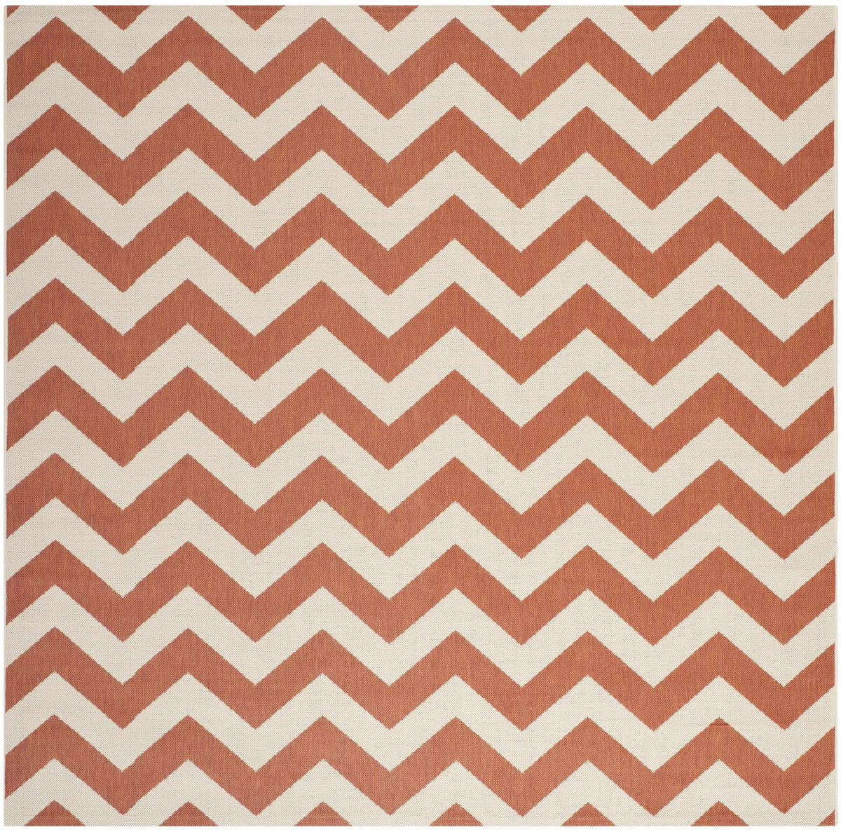 Safavieh Courtyard 7'-10" x 7'-10" Rug in Terracotta / Beige