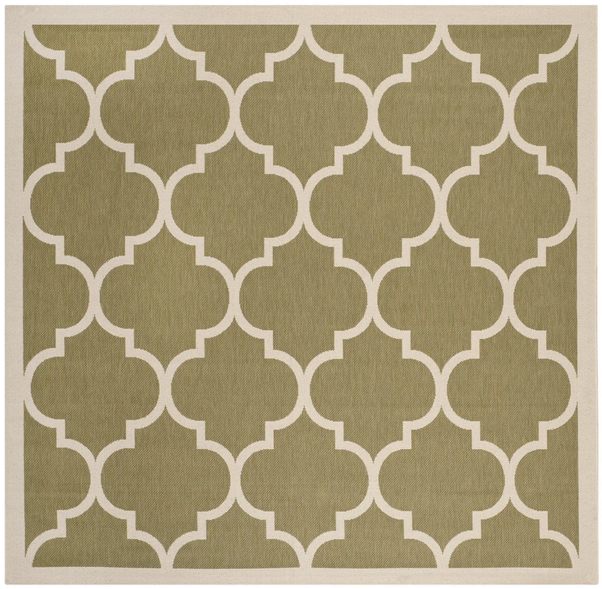 Safavieh Courtyard 7'-10" x 7'-10" Rug in Green / Beige