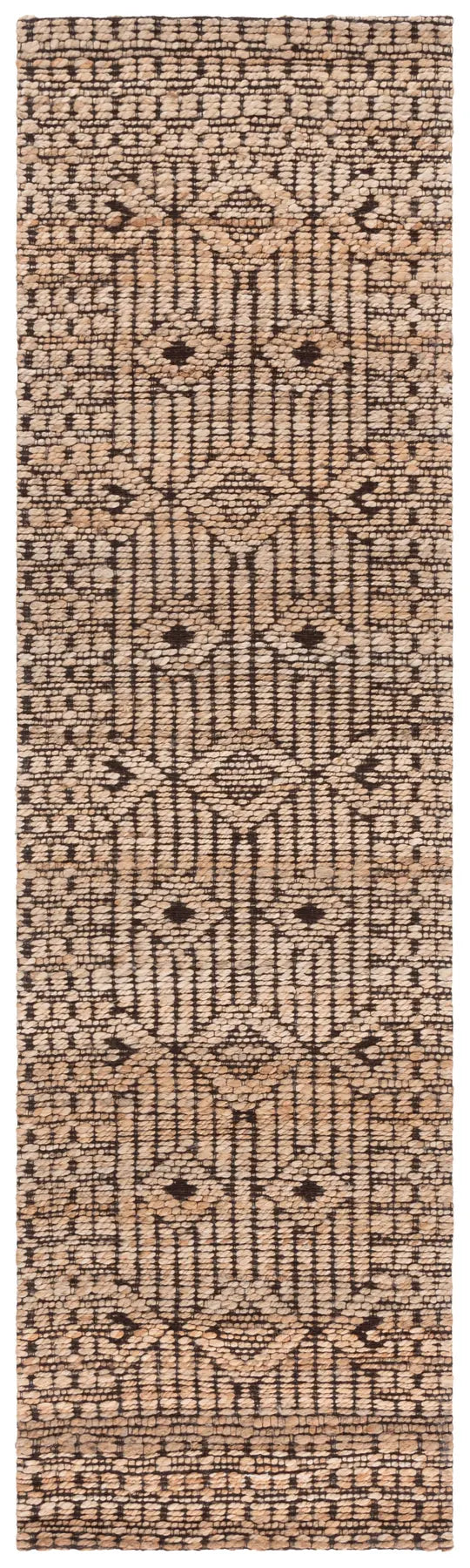 Safavieh Natural Fiber 2'-3" x 8'-0" Rug in Natural / Black