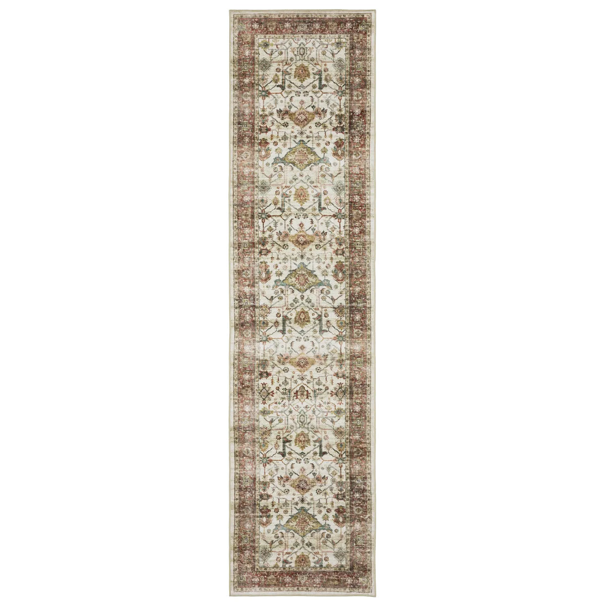 Oriental Weavers Sphinx Sumter Sum05 Ivory/ Red Rug - runner
