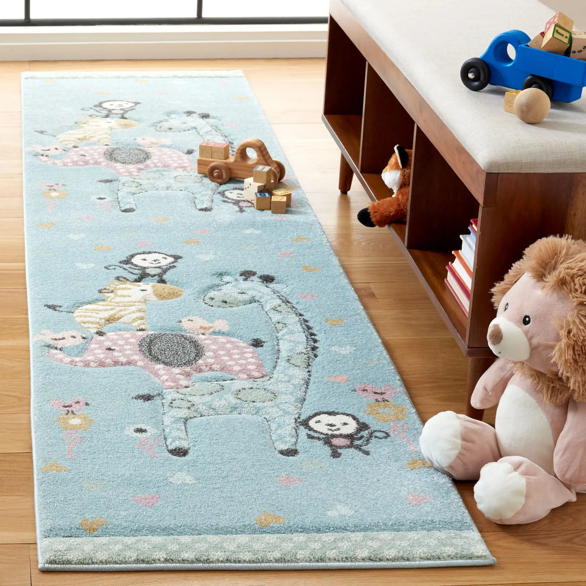 Safavieh Carousel Kids 100 2'-0" x 8'-0" Rug in Blue