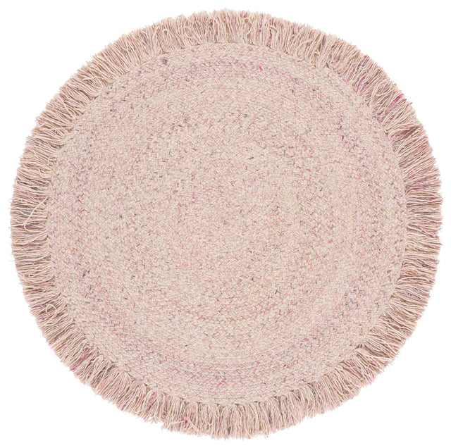 Safavieh Braided 3'-0" x 3'-0" Rug in Pink