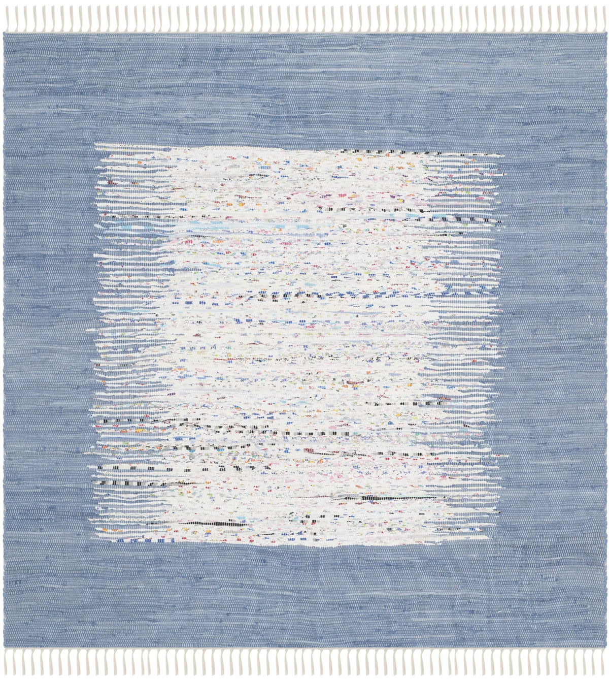 Safavieh Montauk 6'-0" x 6'-0" Rug in Ivory / Dark Blue