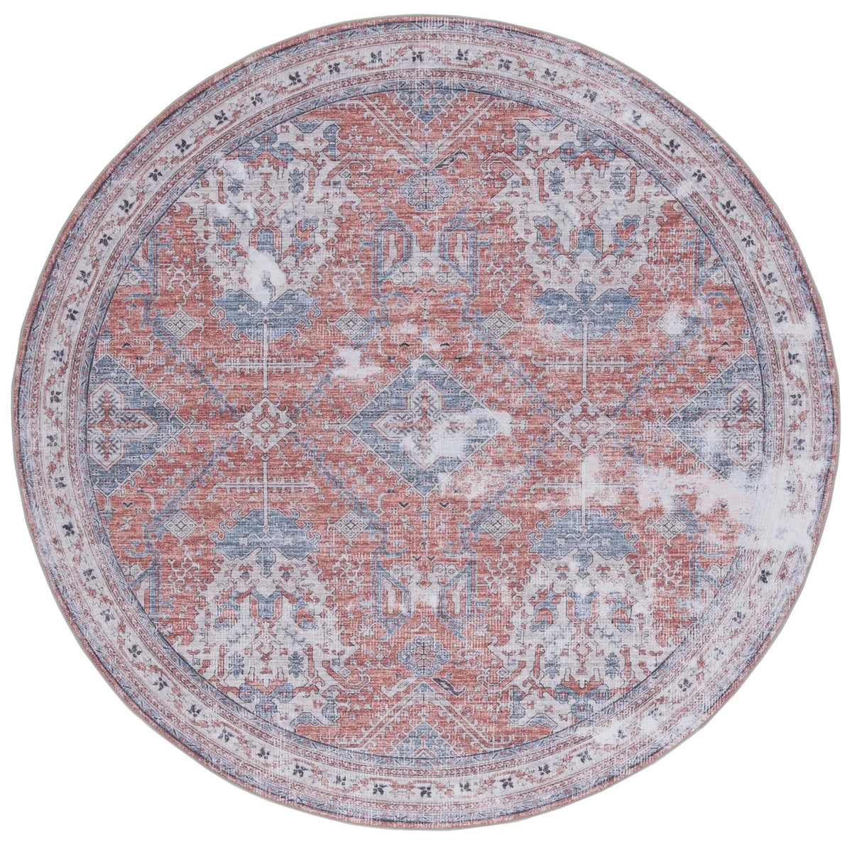 Safavieh Tucson 6'-0" x 6'-0" Rug in Rust / Beige