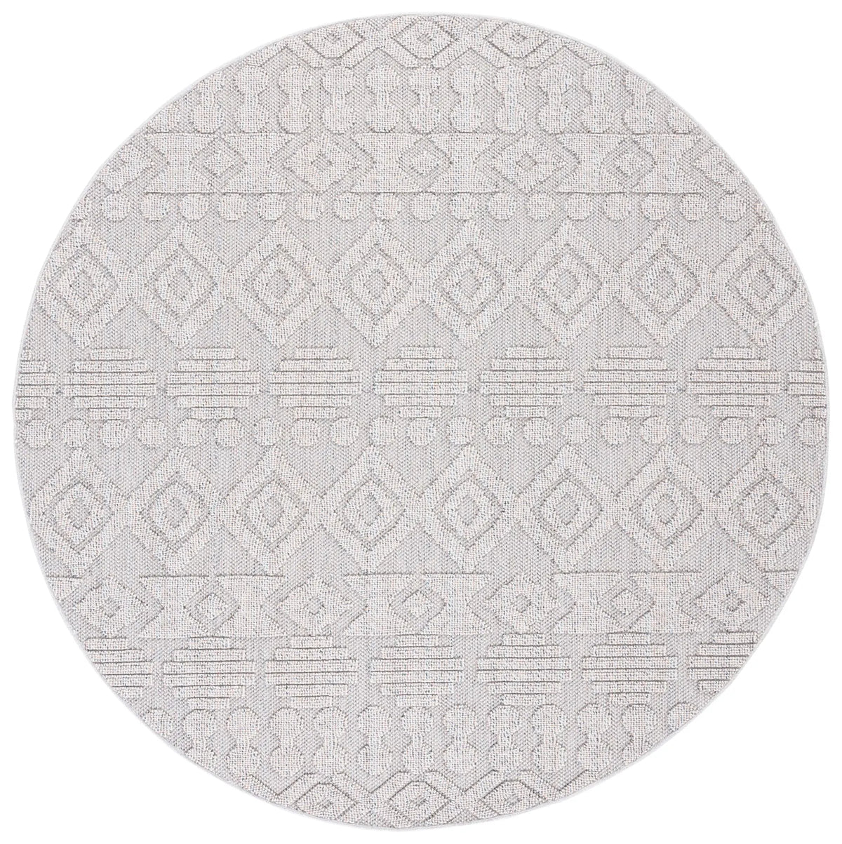 Safavieh Global 6'-7" x 6'-7" Rug in Grey / Ivory