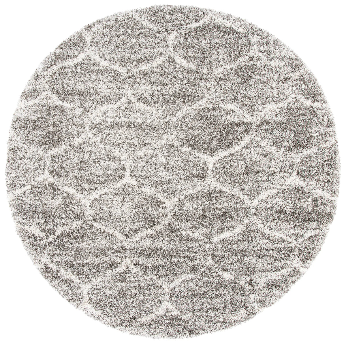 Safavieh Hudson Shag 7'-0" x 7'-0" Rug in Grey / Ivory