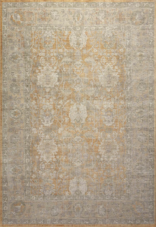 Chris Loves Julia x Loloi Rosemarie ROE-01 Gold / Sand Rug - main flat