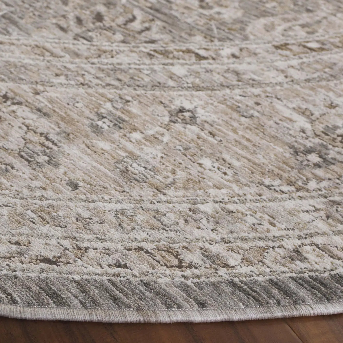 Safavieh Mason 100 6'-3" x 6'-3" Rug in Beige / Dark Grey Ivory