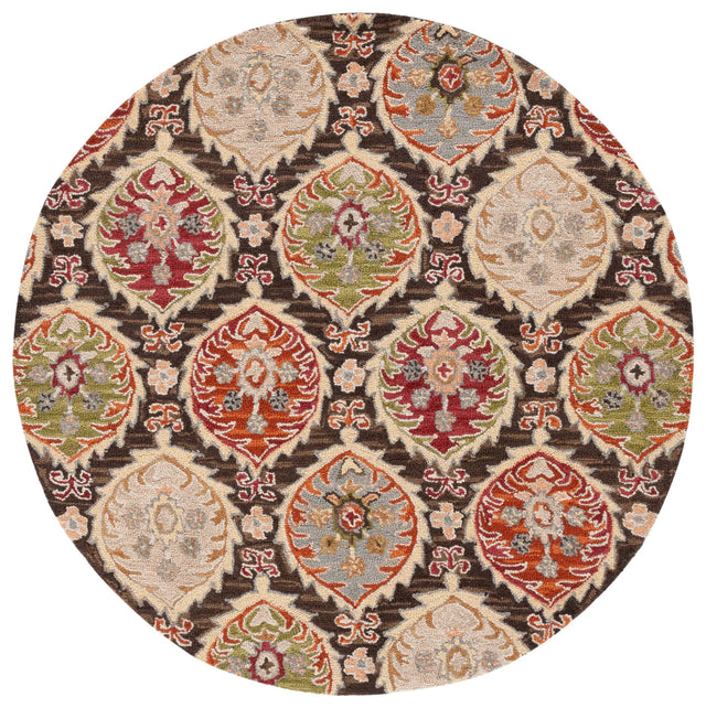 Safavieh Heritage 6'-0" x 6'-0" Rug in Red / Green