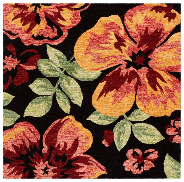 Safavieh Jardin 6'-0" x 6'-0" Rug in Black / Red