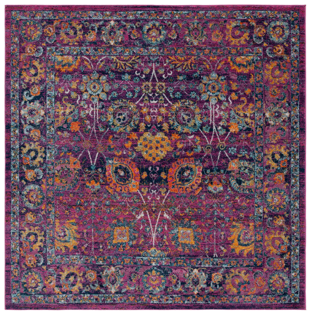 Safavieh Granada 6'-7" x 6'-7" Rug in Fuchsia / Multi