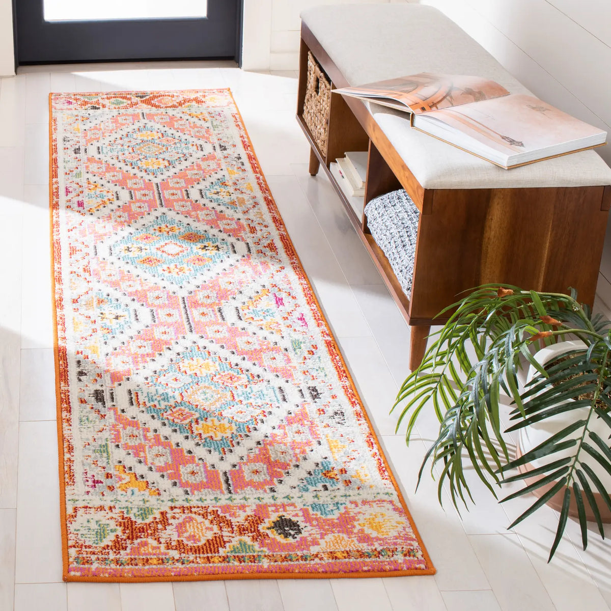 Safavieh Madison 2'-2" x 6'-0" Rug in Rust / Pink