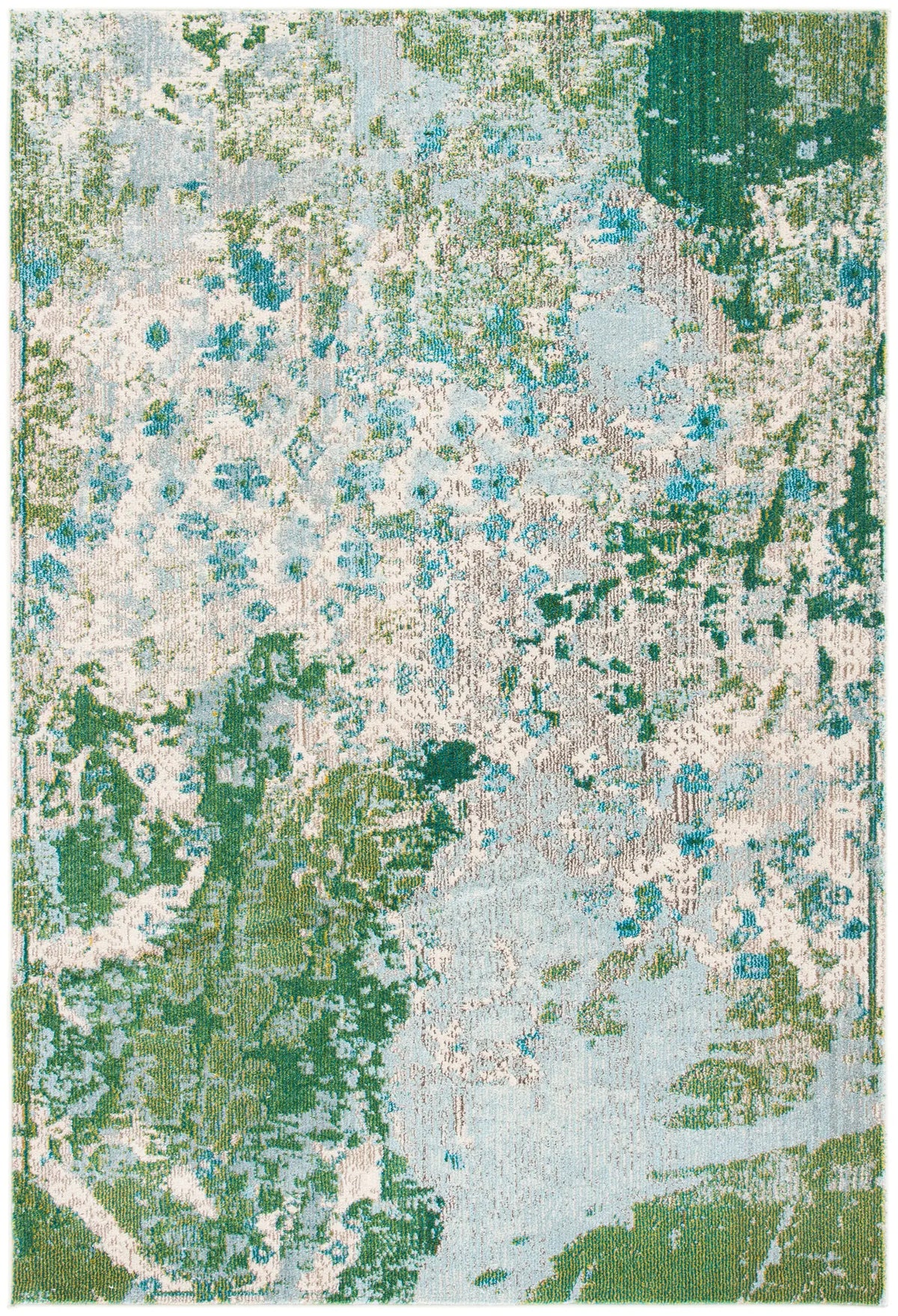 Safavieh Monaco 4'-0" x 5'-7" Rug in Green / Turquoise