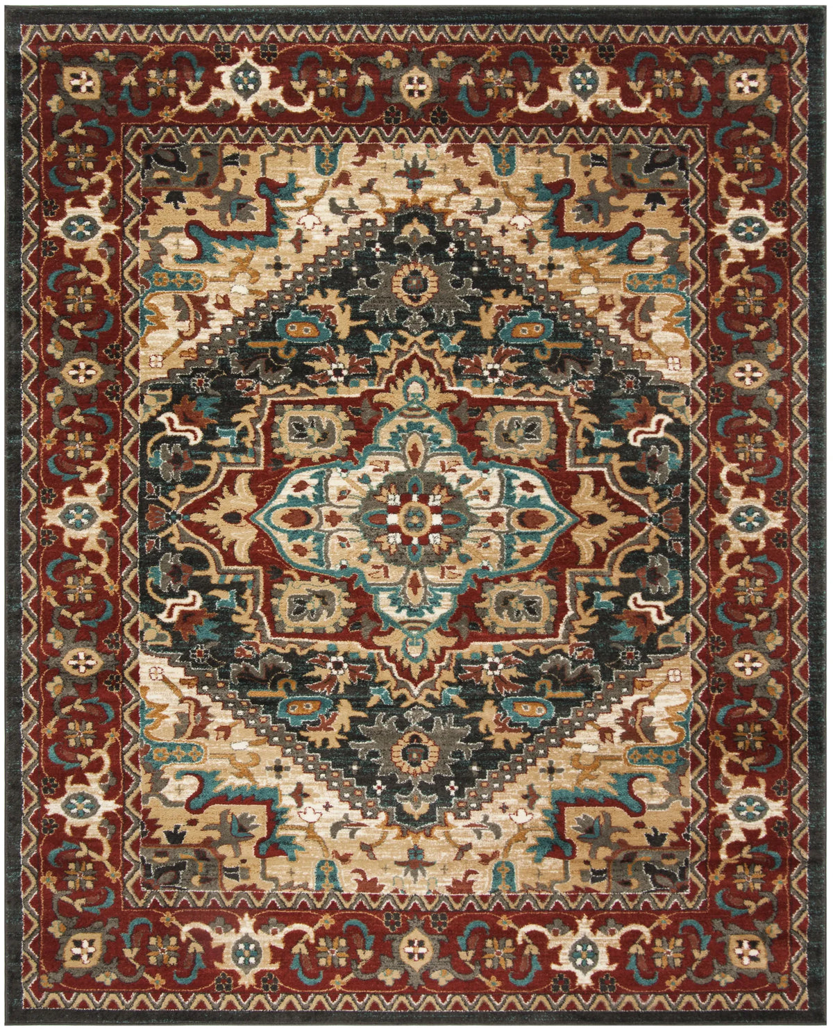 Safavieh Summit 10'-0" x 14'-0" Rug in Dark Grey / Red