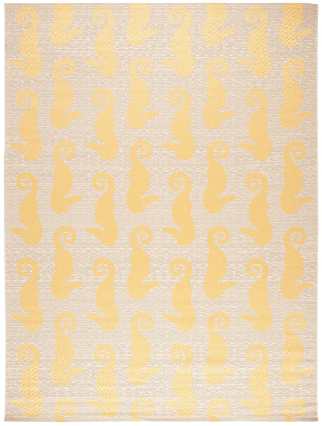 Safavieh Courtyard 8'-0" x 11'-0" Rug in Beige / Yellow