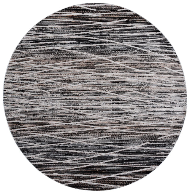 Safavieh Mila 6'-7" x 6'-7" Rug in Black / Beige Ivory