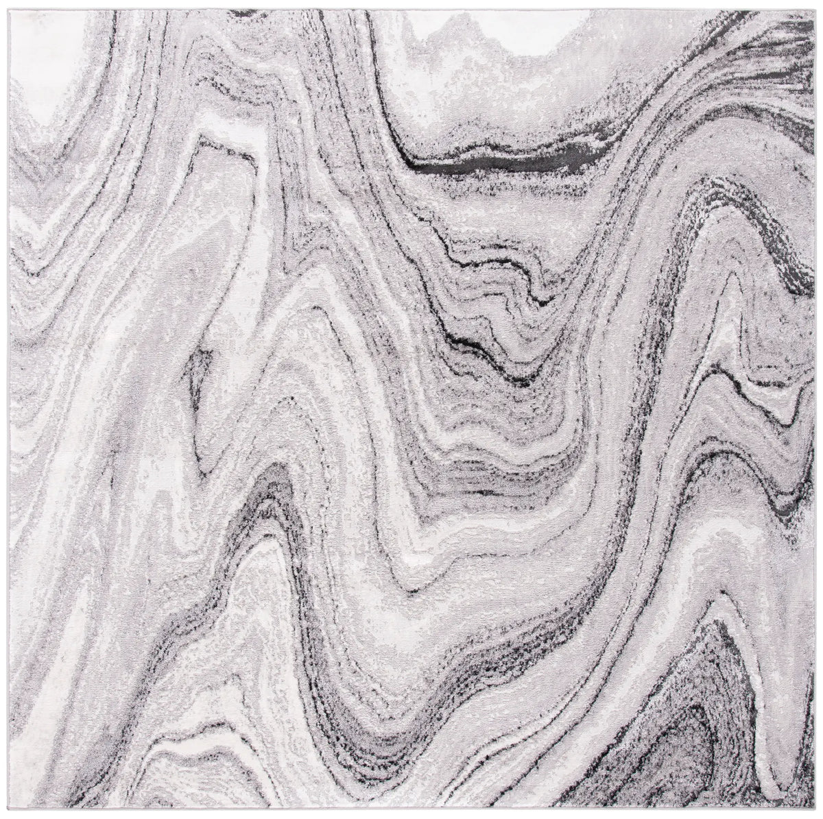 Safavieh Amelia 6'-7" x 6'-7" Rug in Light Grey / Ivory