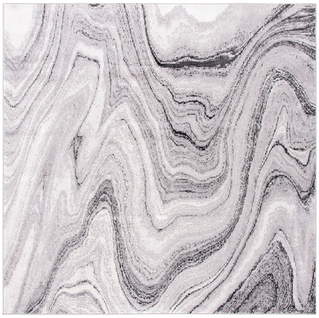 Safavieh Amelia 6'-7" x 6'-7" Rug in Light Grey / Ivory