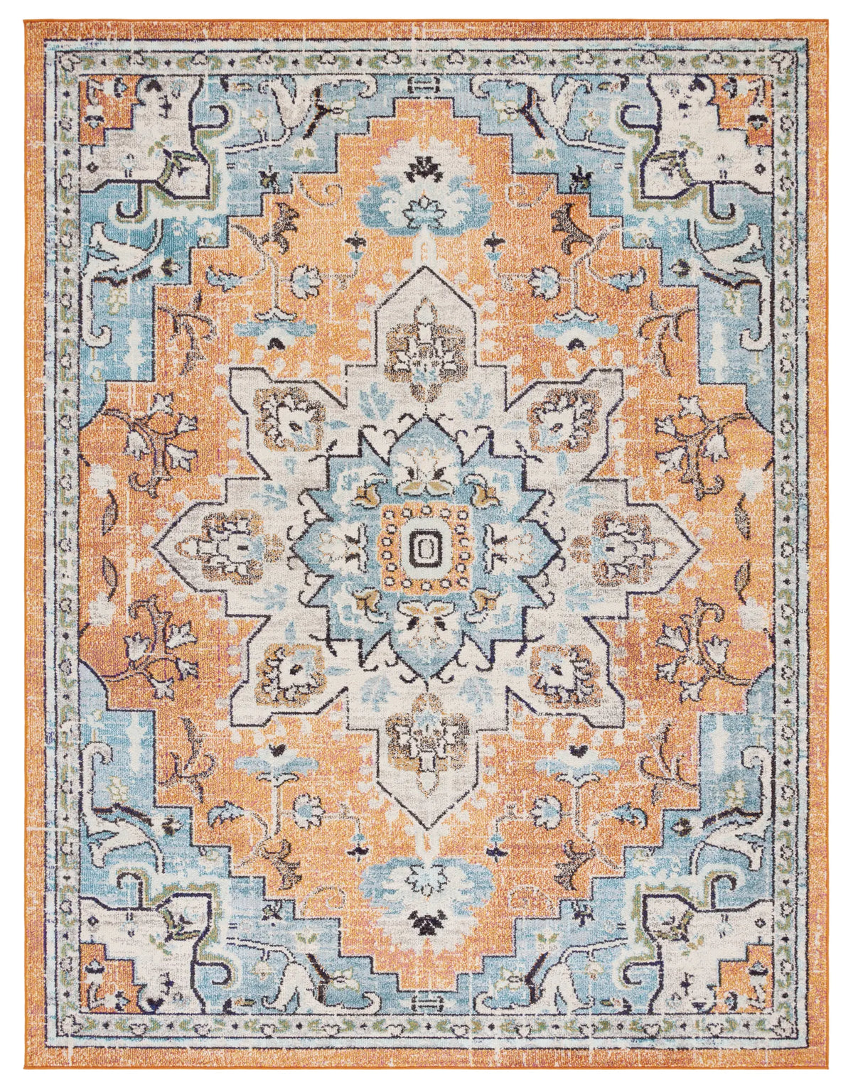 Safavieh Madison 10'-0" x 14'-0" Rug in Orange / Teal