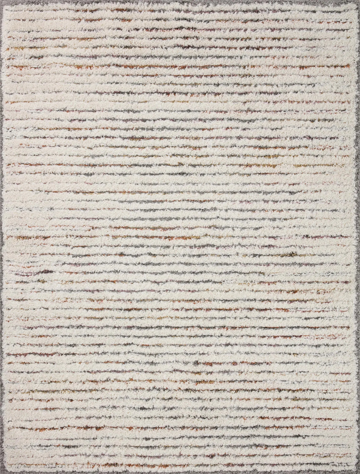 Loloi Levitt Shag Lev-01 Ivory/Multi Rug - main flat