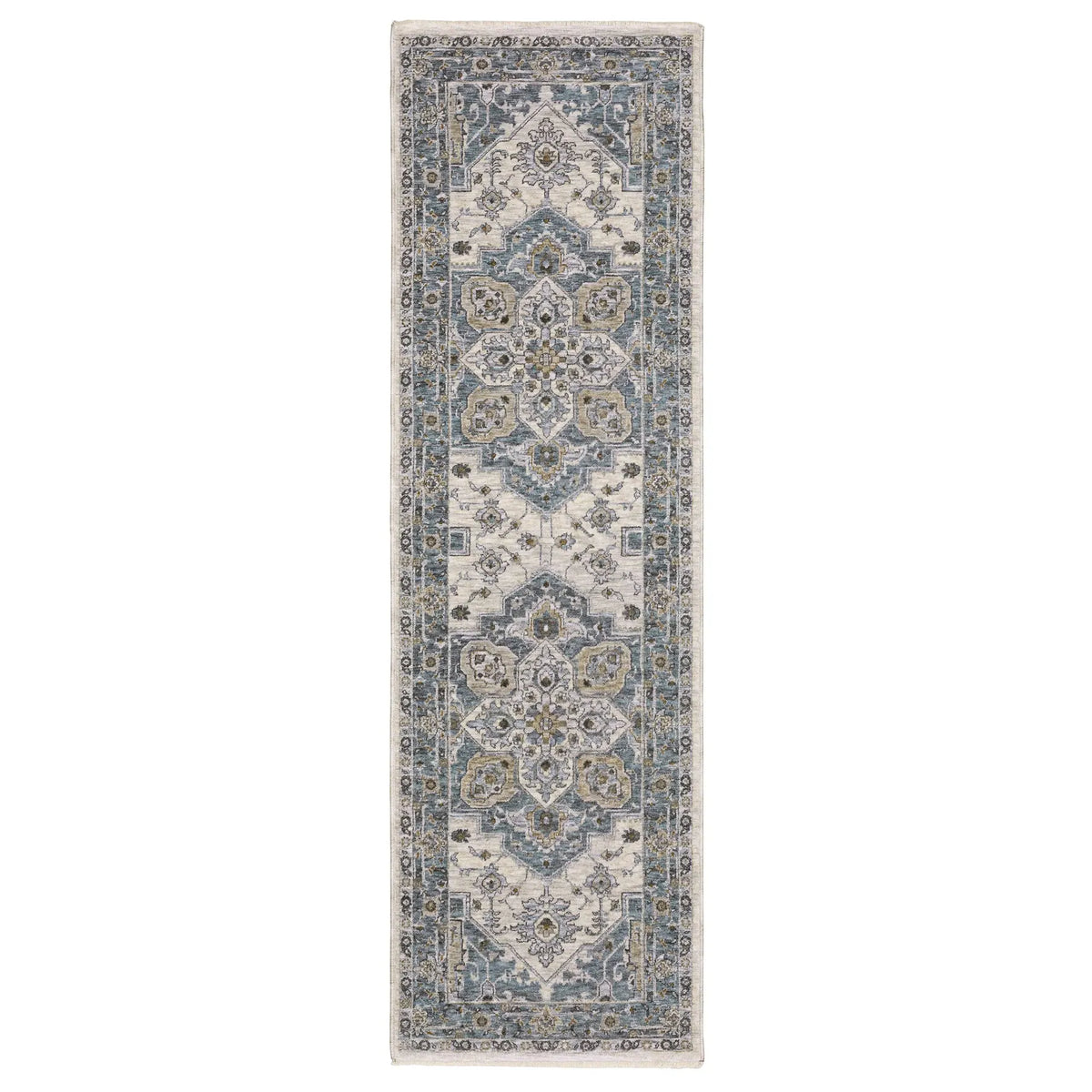 Oriental Weavers Sphinx Maharaja 051F1 Blue/ Ivory Rug - runner