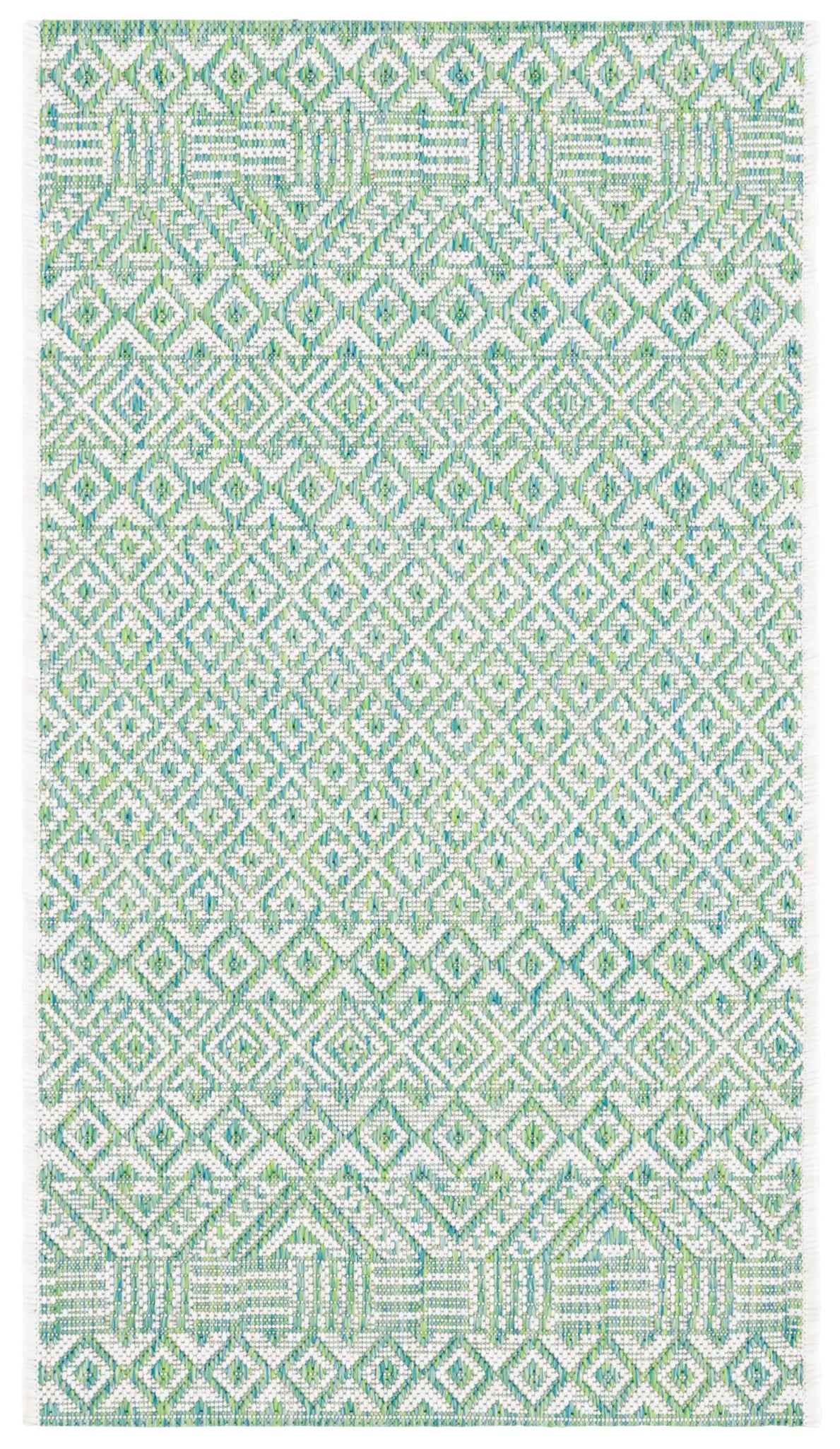 Safavieh Courtyard 2'-0" x 3'-7" Rug in Ivory / Green