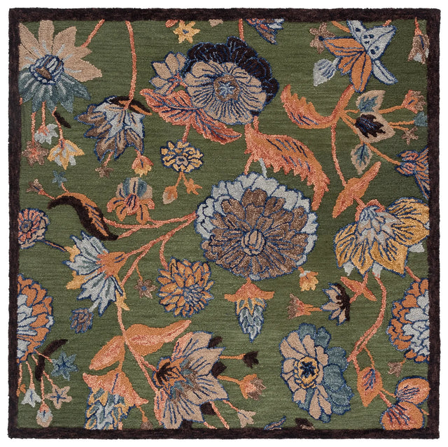 Safavieh Jardin 6'-0" x 6'-0" Rug in Green / Blue