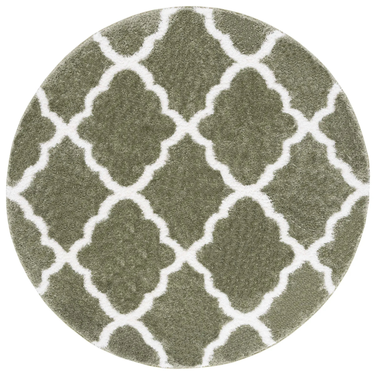 Safavieh Tahoe Shag 6'-7" x 6'-7" Rug in Sage / White