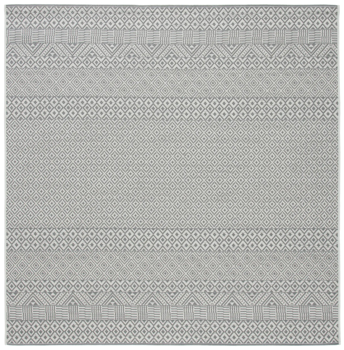 Safavieh Courtyard 6'-7" x 6'-7" Rug in Brown / Grey