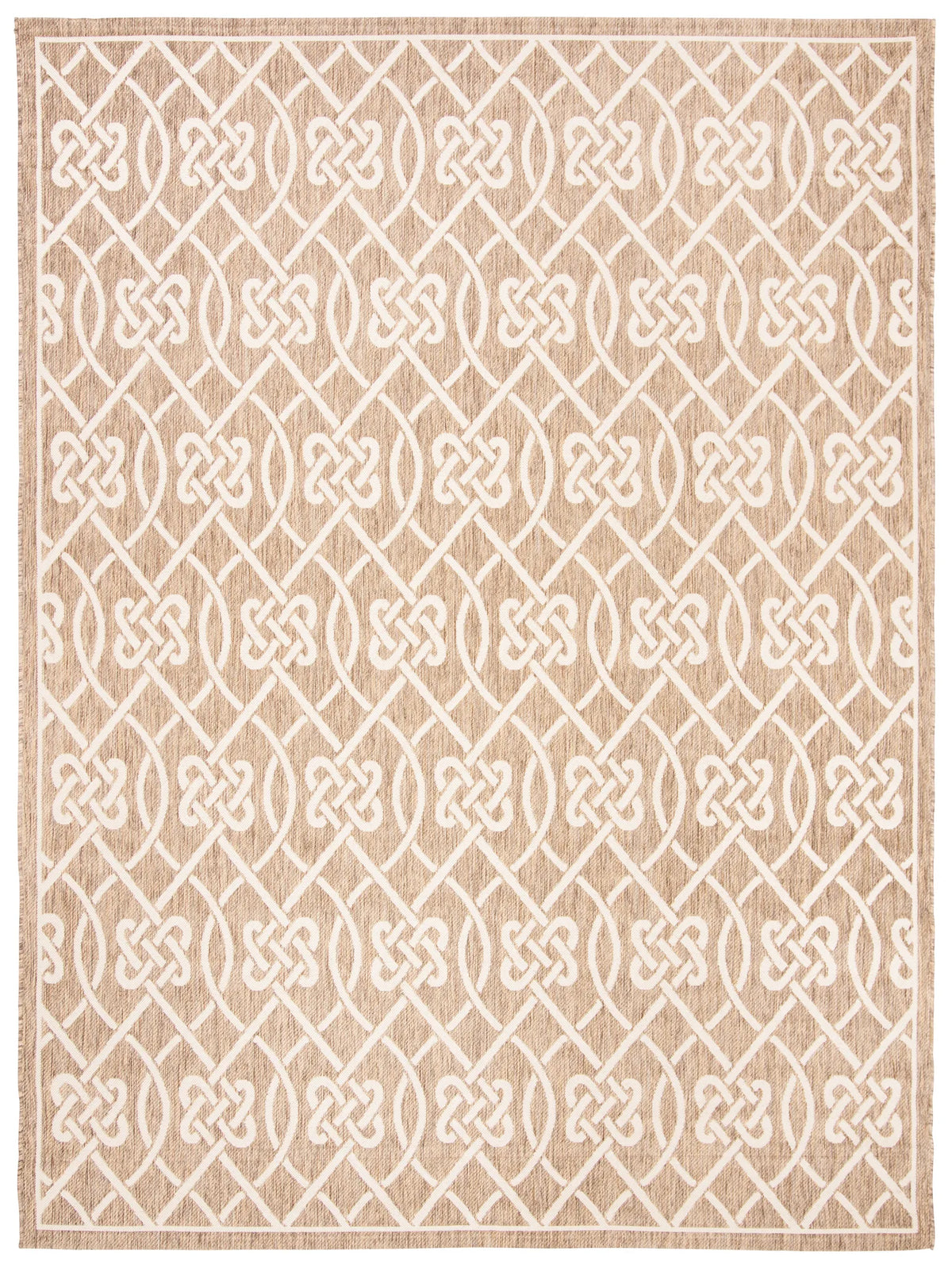 Safavieh Courtyard 6'-7" x 9'-6" Rug in Mocha / Light Beige