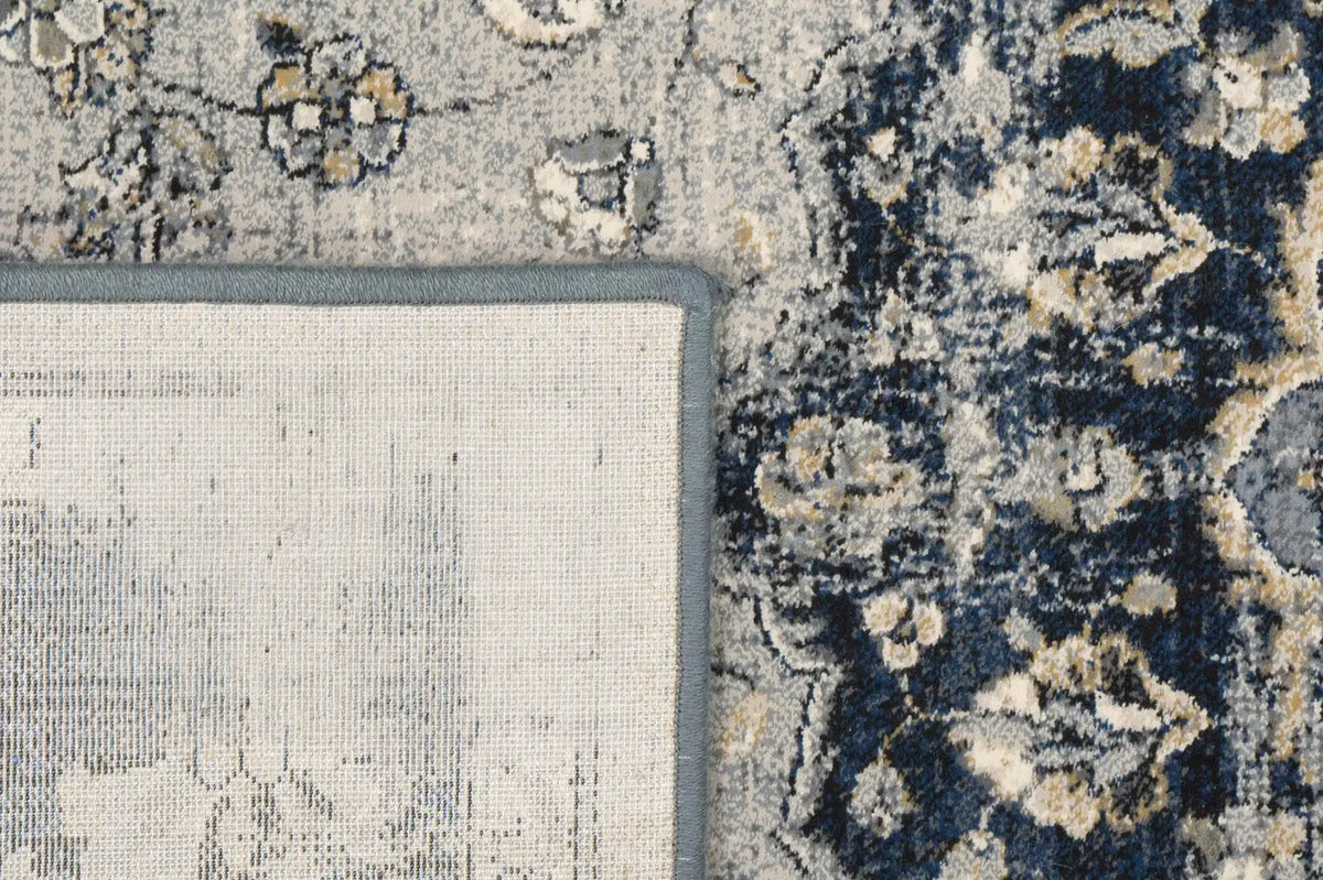 Dynamic Rugs Ancient Garden 57559 Silver / Blue Rugs - Corner