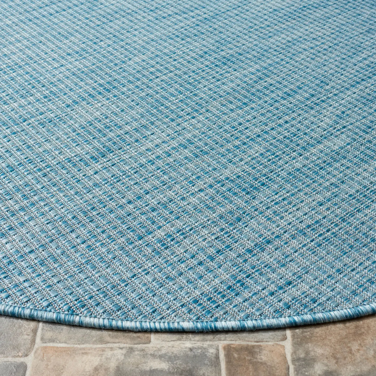 Safavieh Courtyard 6'-7" x 6'-7" Rug in Aqua / Aqua