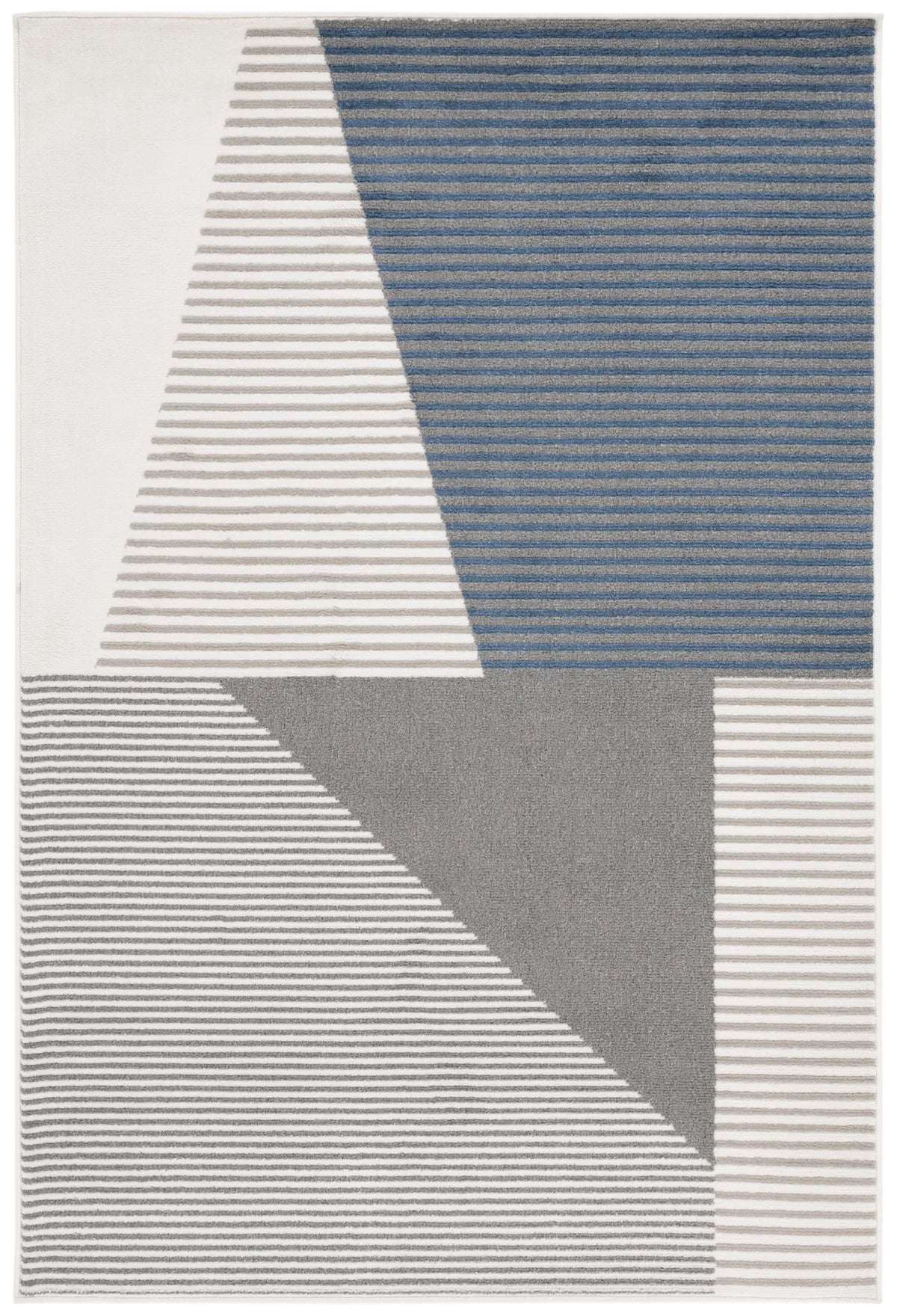 Safavieh Pyramid 4'-5" x 6'-5" Rug in Ivory / Grey Navy