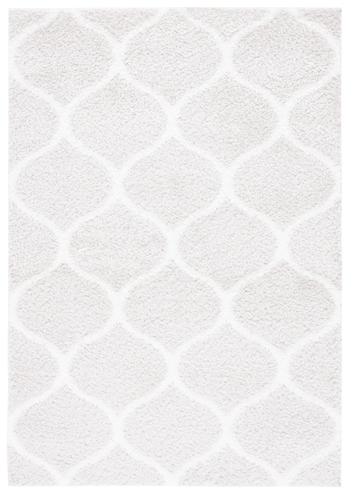Safavieh Tahoe Shag 4'-0" x 6'-0" Rug in Silver / White