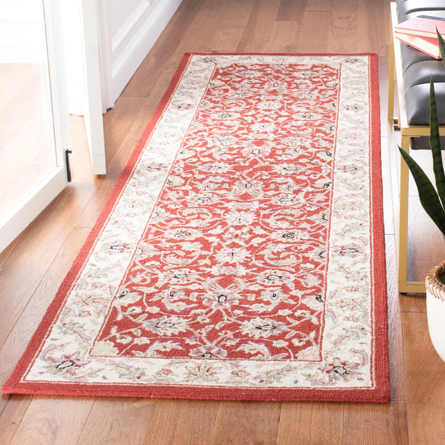 Safavieh Chelsea 2'-6" x 12'-0" Rug in Burgundy / Ivory