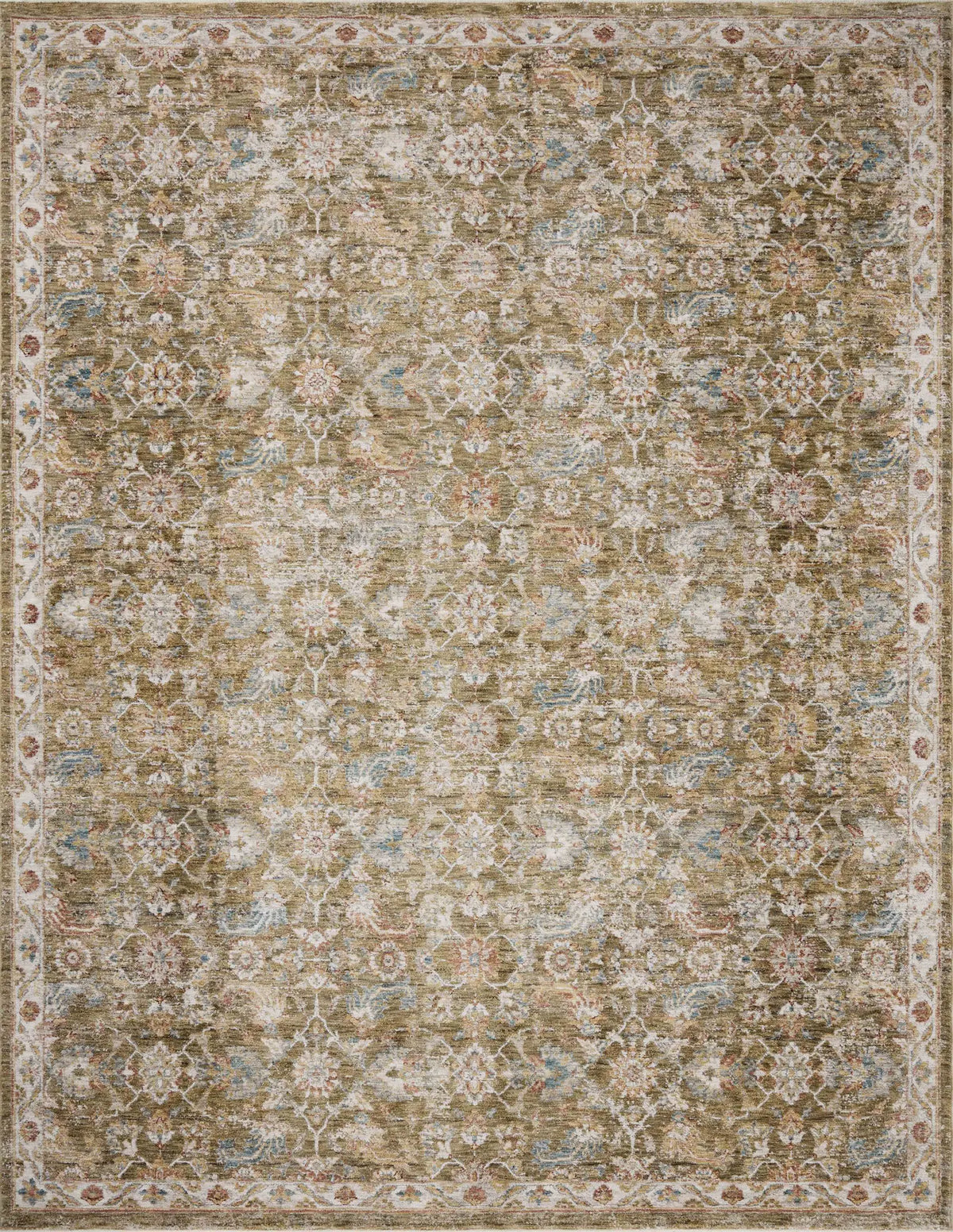 Loloi Gaia Gaa-05 Olive/Multi Rug - main flat