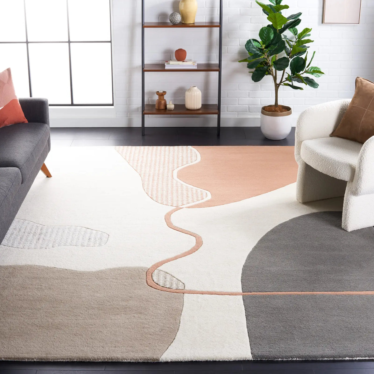 Safavieh Rodeo Drive 6'-0" x 9'-0" Rug in Ivory / Grey