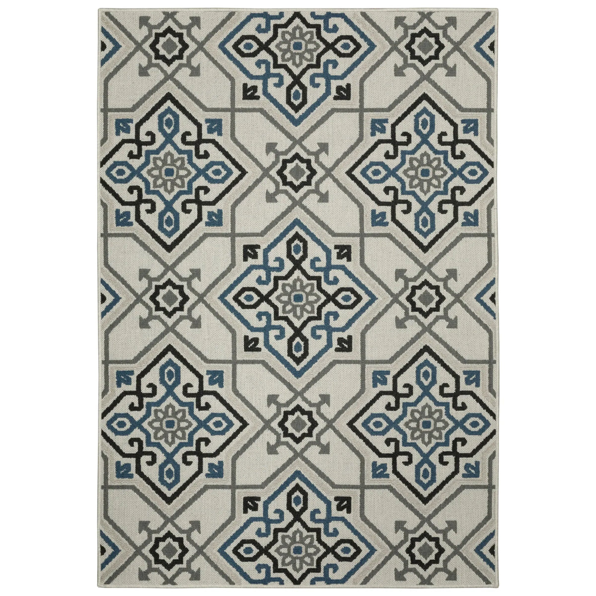 Oriental Weavers Torrey 004Y1 Beige/ Blue Rug - main flat