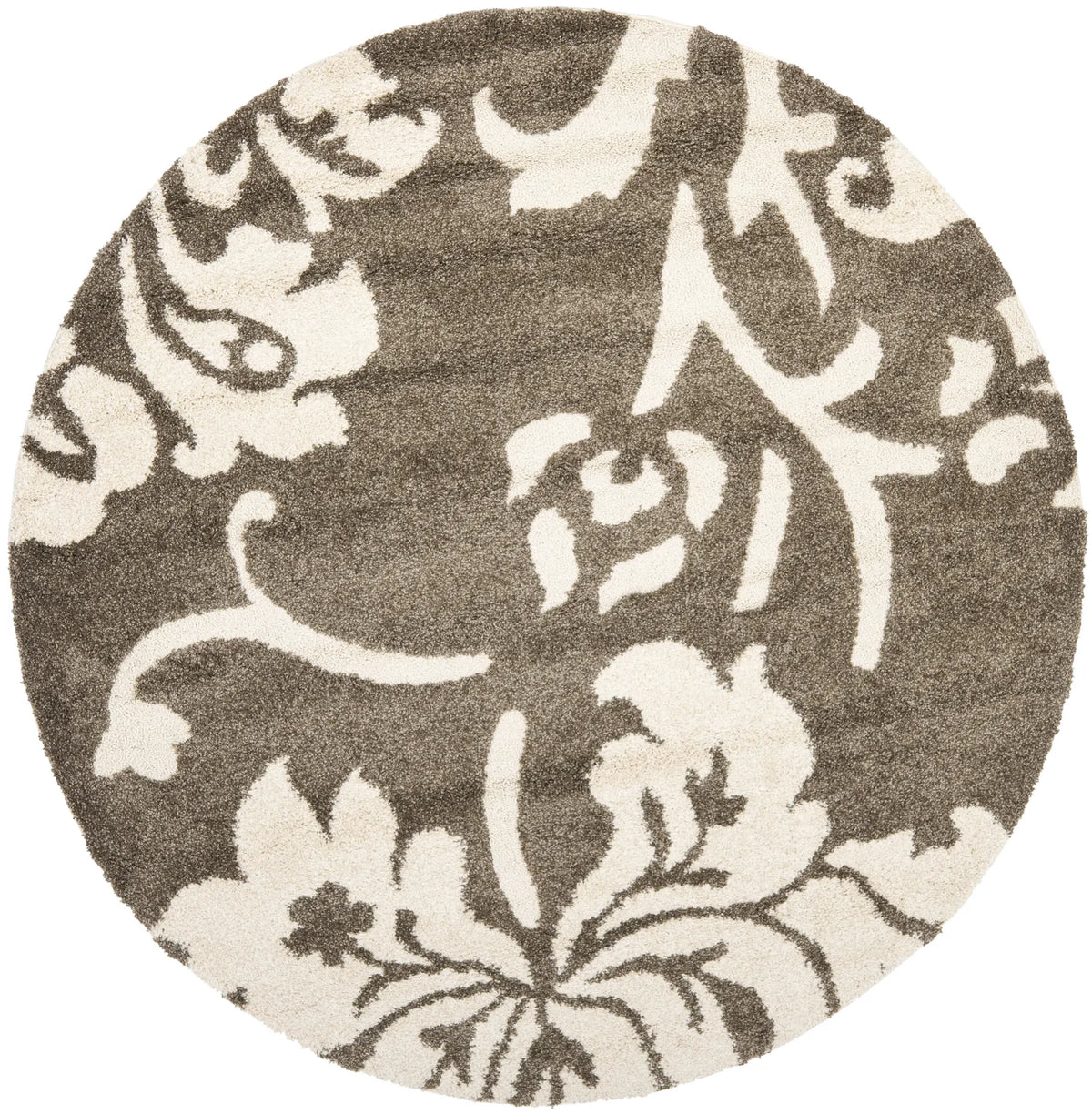Safavieh Florida Shag 6'-7" x 6'-7" Rug in Smoke / Beige