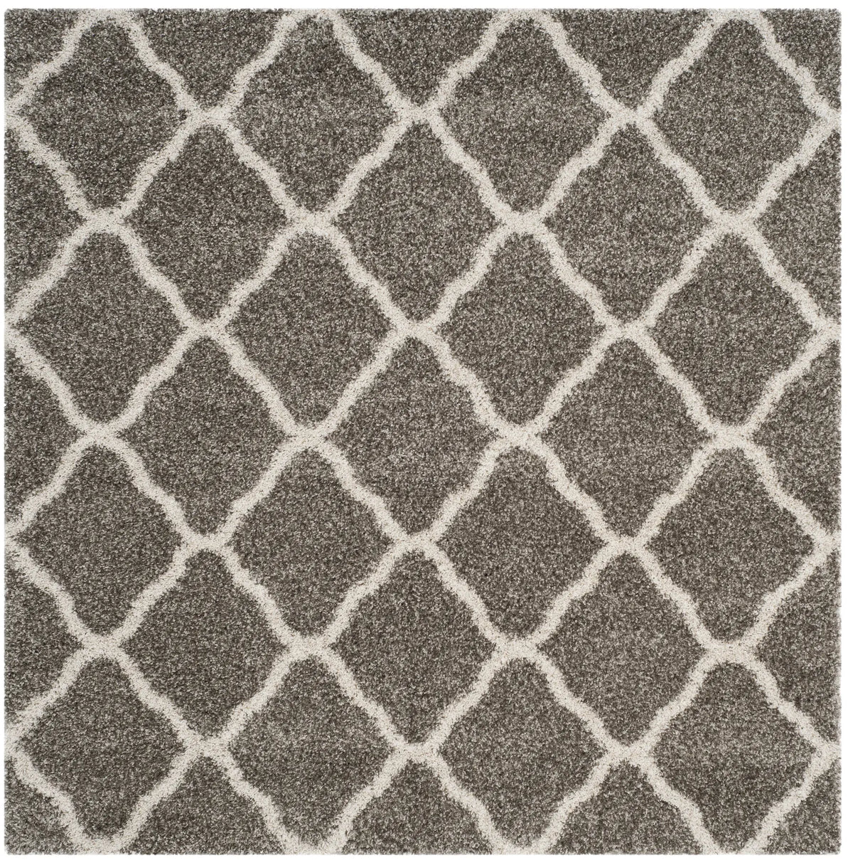 Safavieh Hudson Shag 7'-0" x 7'-0" Rug in Grey / Ivory