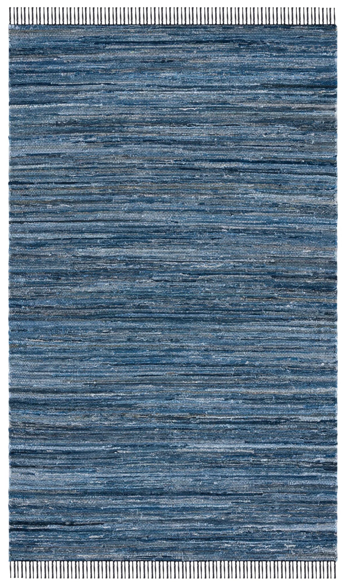 Safavieh Rag Rug 4'-0" x 6'-0" Rug in Blue / Black