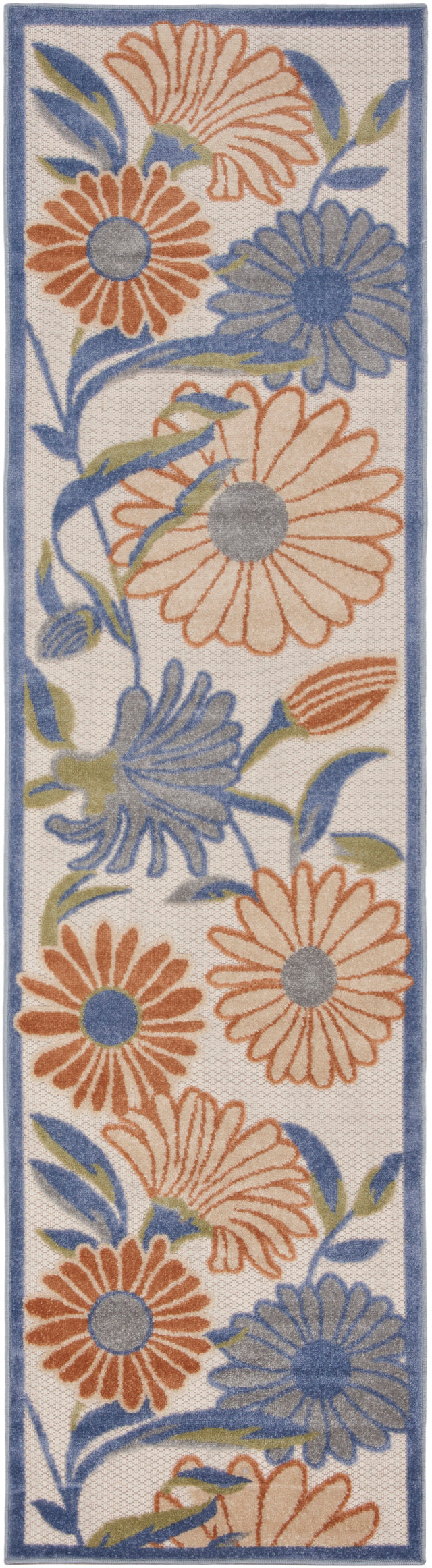 Nourison Aloha ALH33 Machine Made Beige, Multicolor Rug