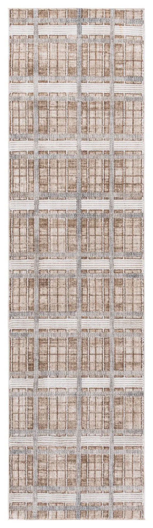 Safavieh Finley Modern 2'-2" x 10'-0" Rug in Beige / Grey
